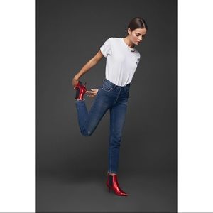 ANINE BING. Peyton Jean in Navy. Size 24.